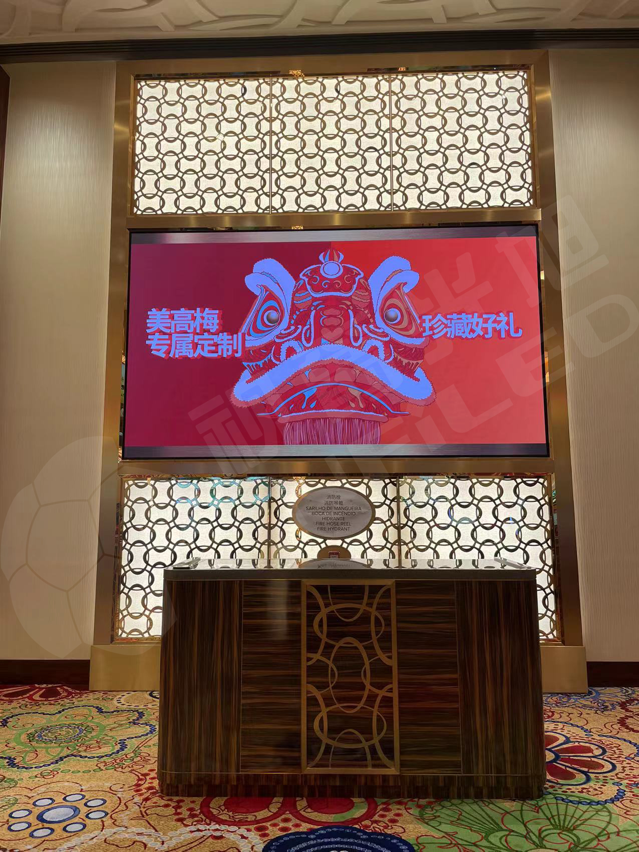 視爵光旭為澳門美高梅公司打造的平面LED顯示屏